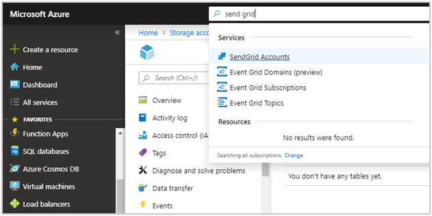 Send Email In Azure Send Grid